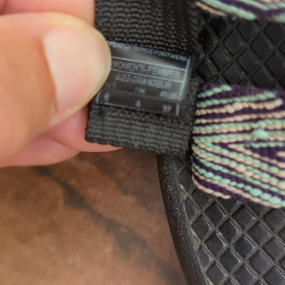 CHACO ZX2 Classic Yampa Hiking Comfort Sport Sandals Blue Chevron Women’s size 6 - Picture 5 of 6